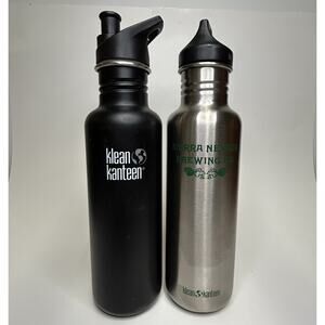 Klean Kanteen 27 oz Stainless Steel Push Cap Twist Water Bottle